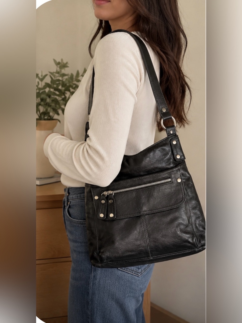 Danier Black Leather Bag